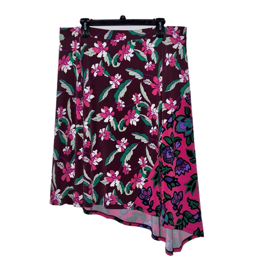 IMAN Asymmetrical Skirt - Pink and Purple Floral NWOT - Picture 2 of 8